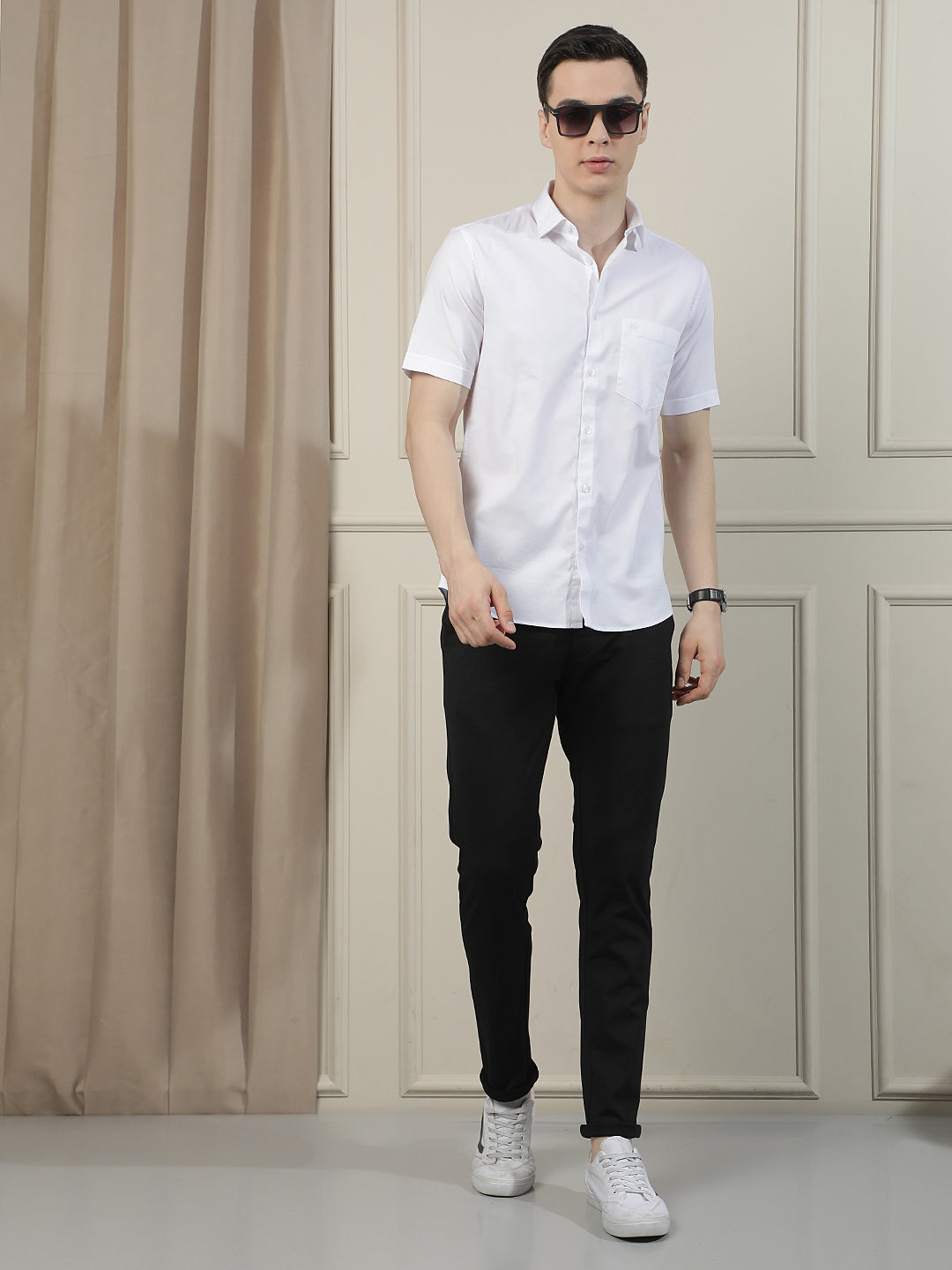 Black Knitted Trousers-Men Trousers-Crimsoune Club