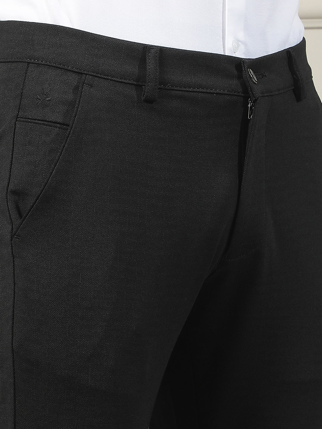 Black Knitted Trousers-Men Trousers-Crimsoune Club