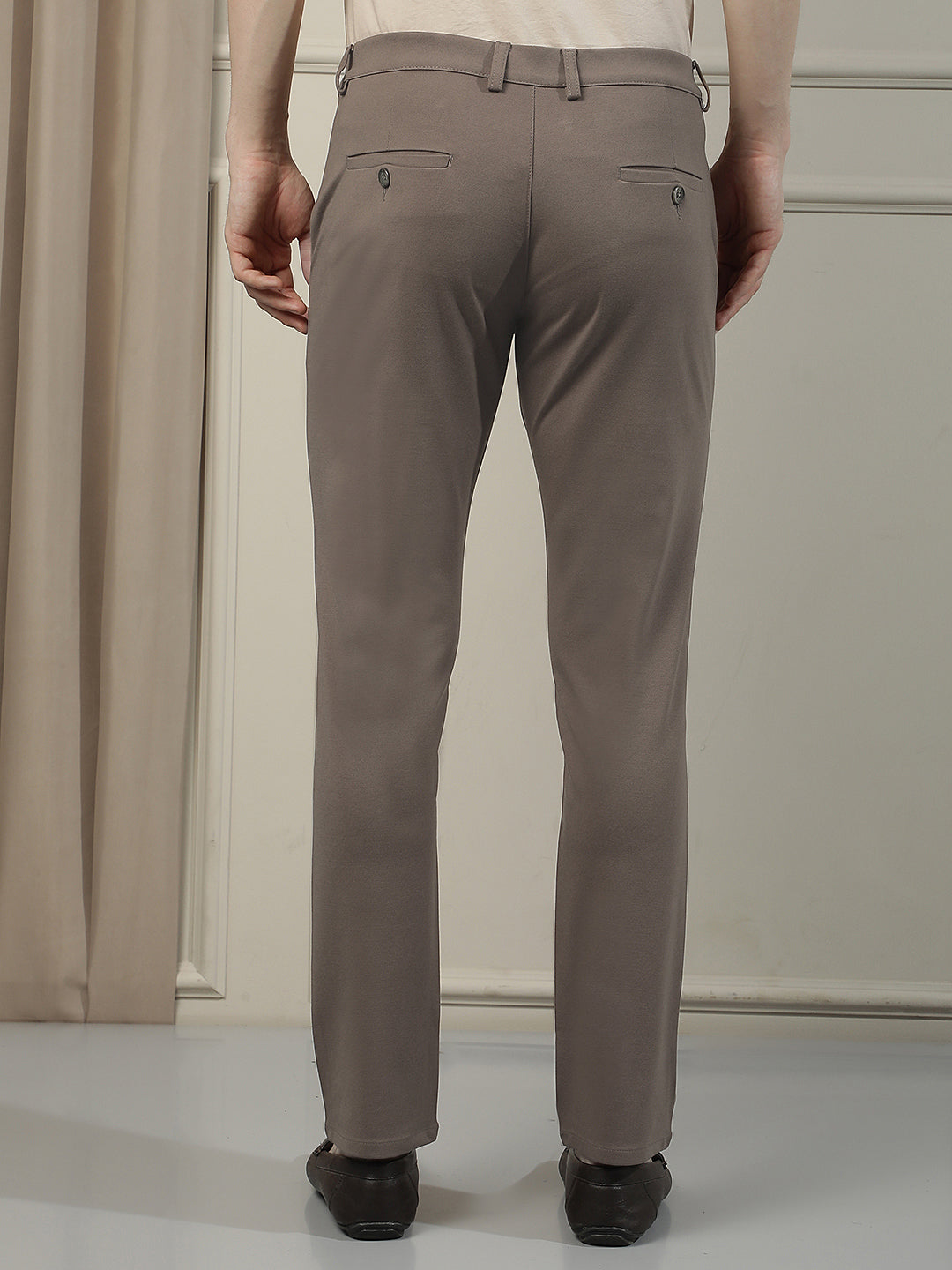 Brown Knitted Trousers-Men Trousers-Crimsoune Club