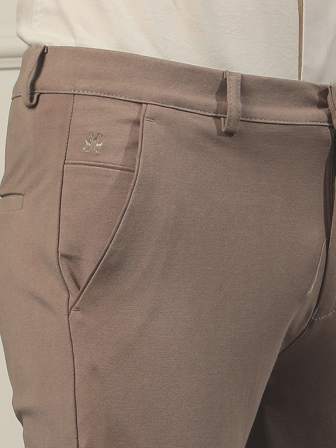 Brown Knitted Trousers-Men Trousers-Crimsoune Club