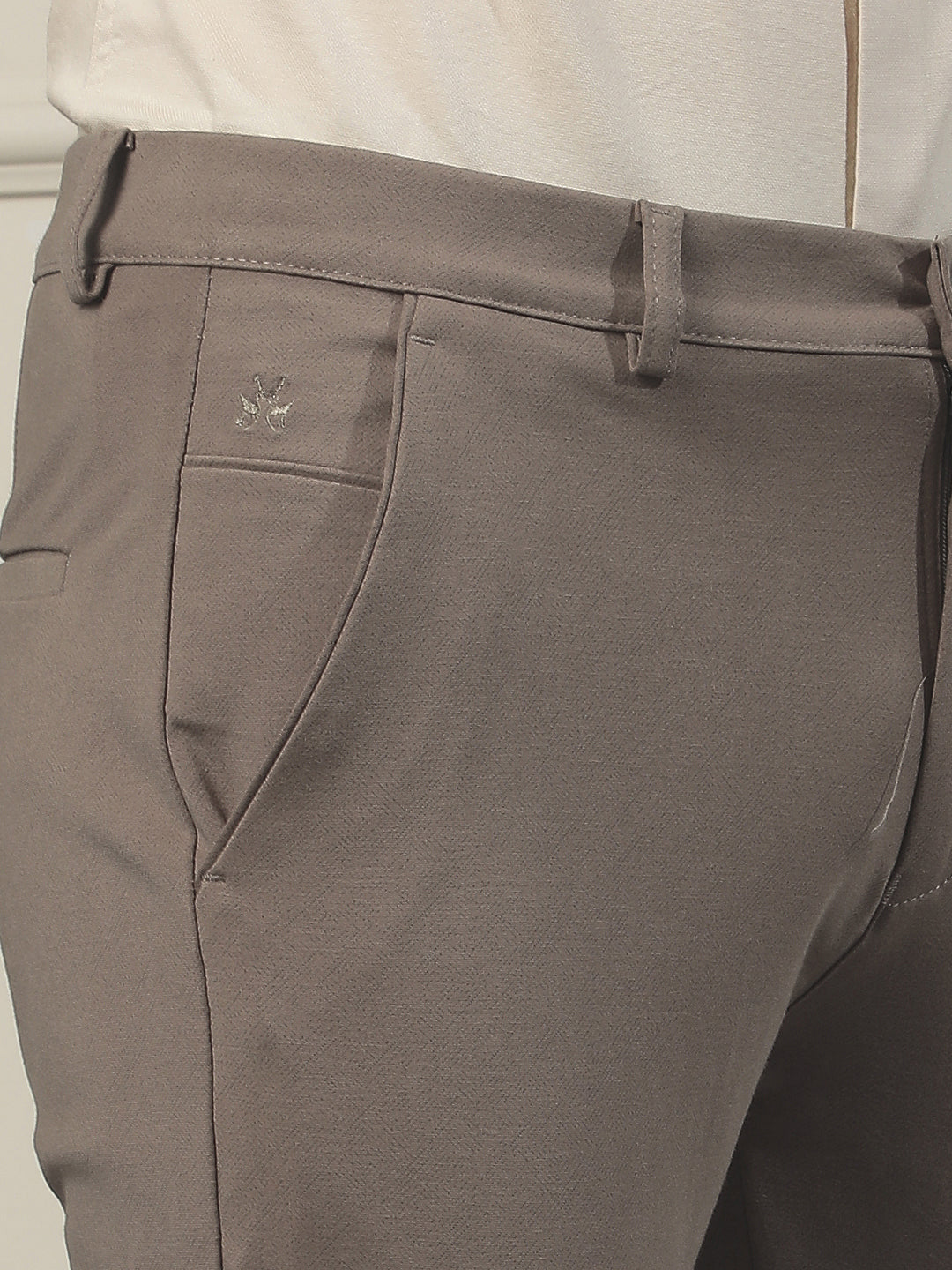 Brown Knitted Trousers-Men Trousers-Crimsoune Club