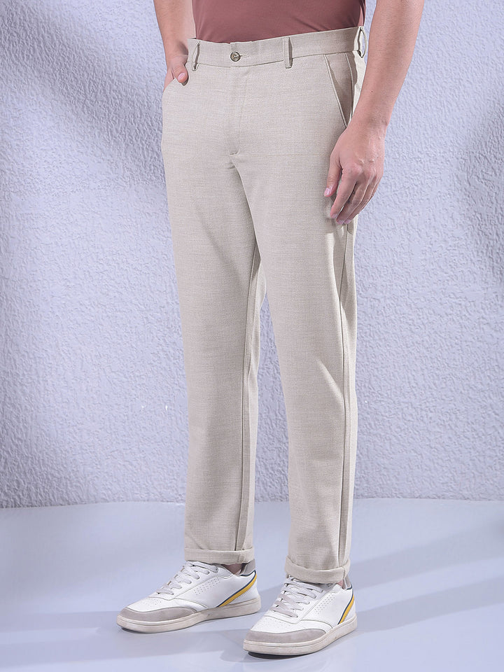 Khaki Chinos Trousers-Men Trousers-Crimsoune Club