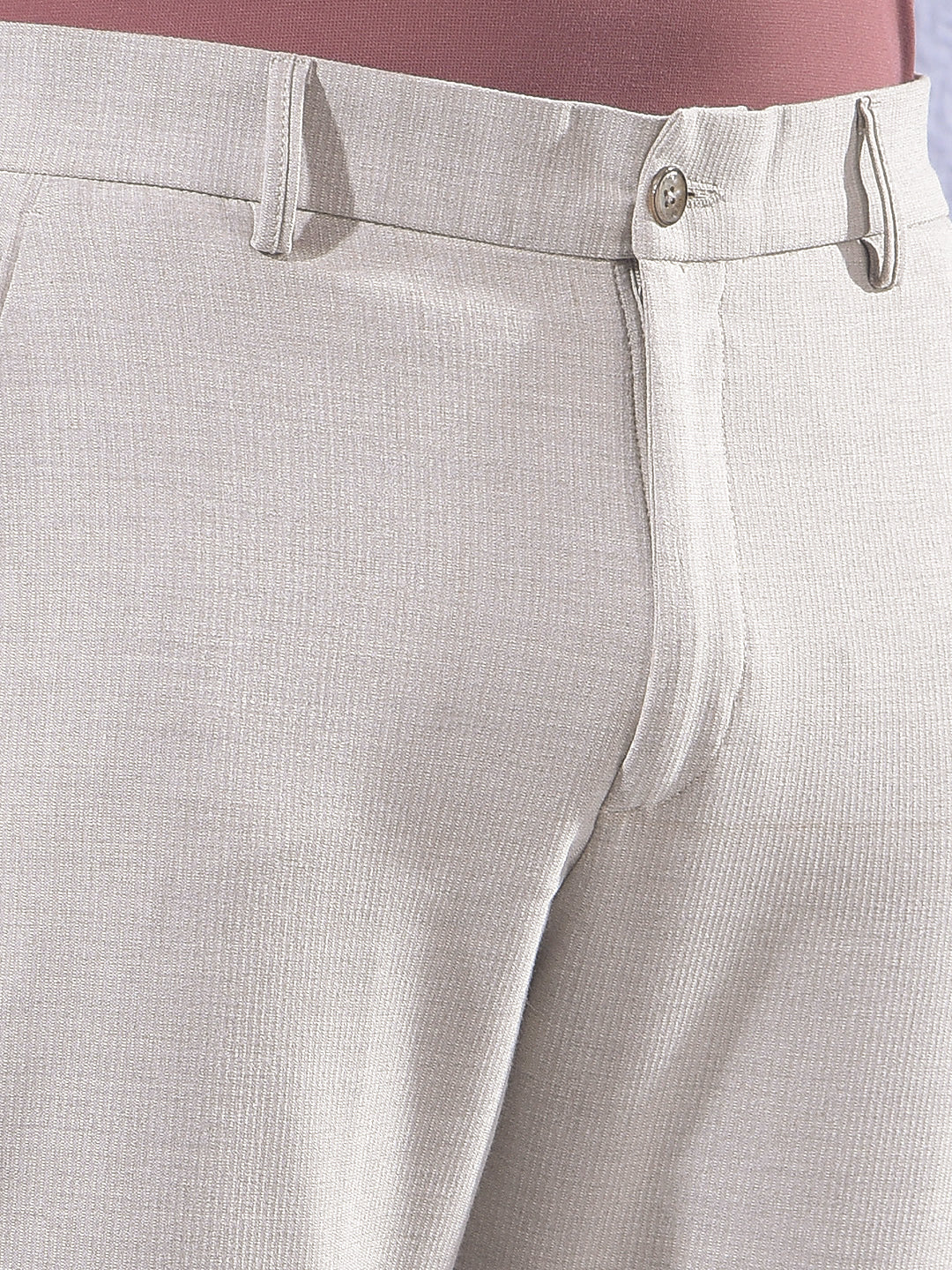 Khaki Chinos Trousers-Men Trousers-Crimsoune Club