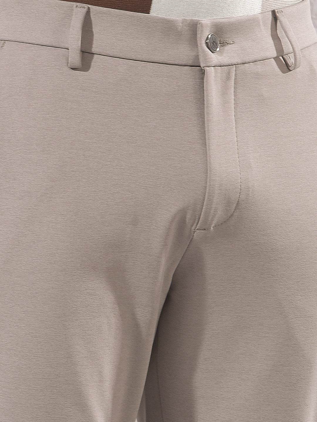 Khaki Knitted Trousers-Men Trousers-Crimsoune Club