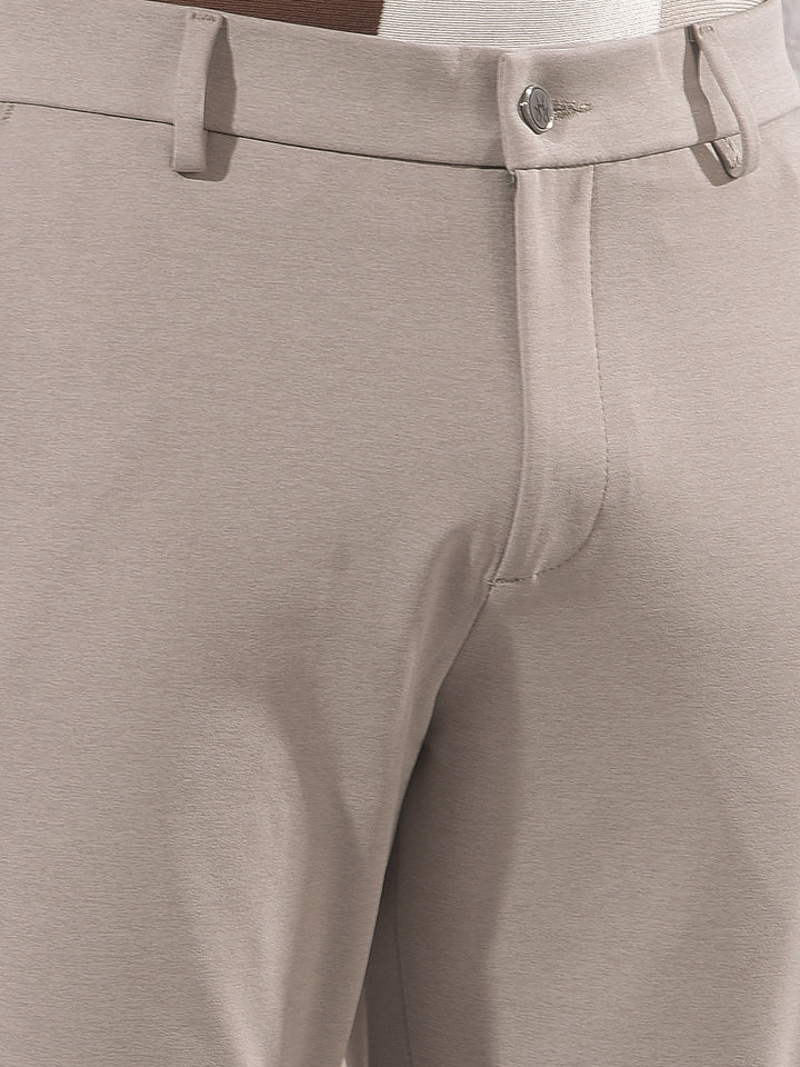 Khaki Knitted Trousers-Men Trousers-Crimsoune Club