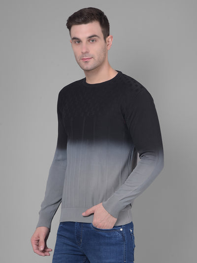 Black Striped Sweater-Men Sweaters-Crimsoune Club