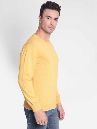 Mustard Sweater-Men Sweaters-Crimsoune Club
