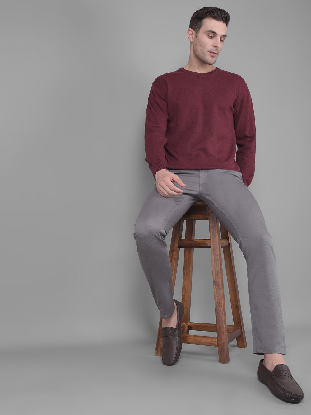 Maroon Sweater-Men Sweaters-Crimsoune Club