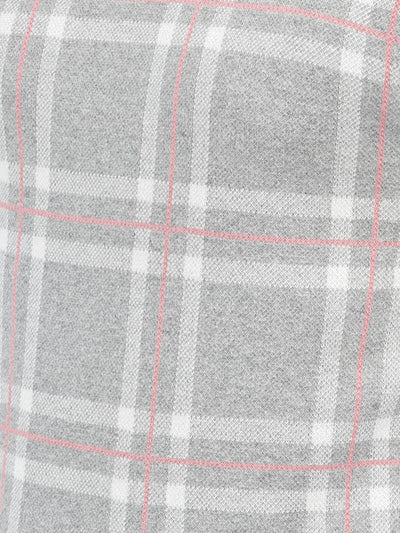 Grey Melange Checked Sweater-Men Sweaters-Crimsoune Club