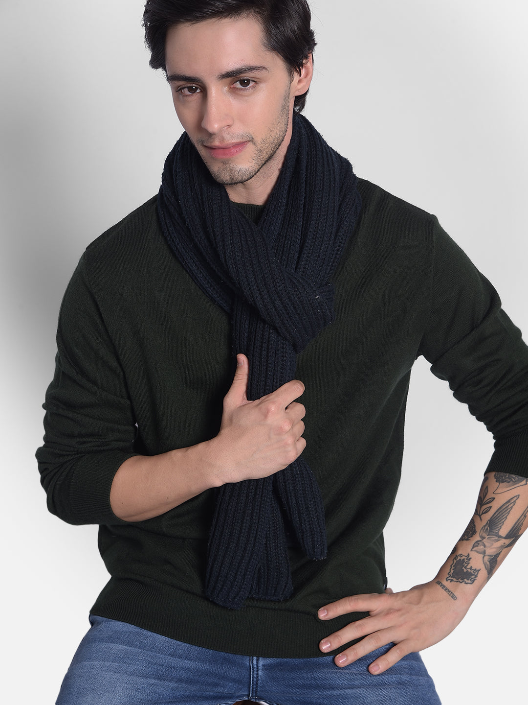 Olive Sweater-Men Sweaters-Crimsoune Club