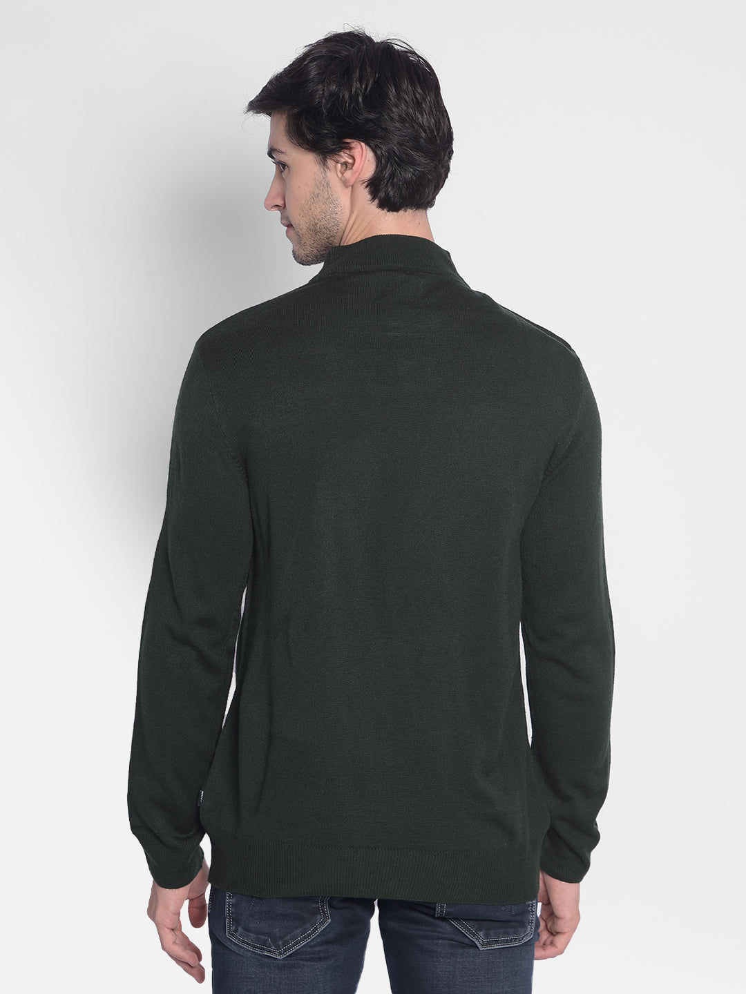 Olive Sweater-Men Sweaters-Crimsoune Club