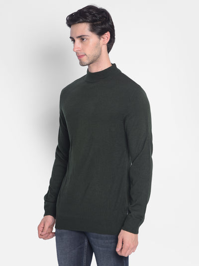 Olive Sweater-Men Sweaters-Crimsoune Club