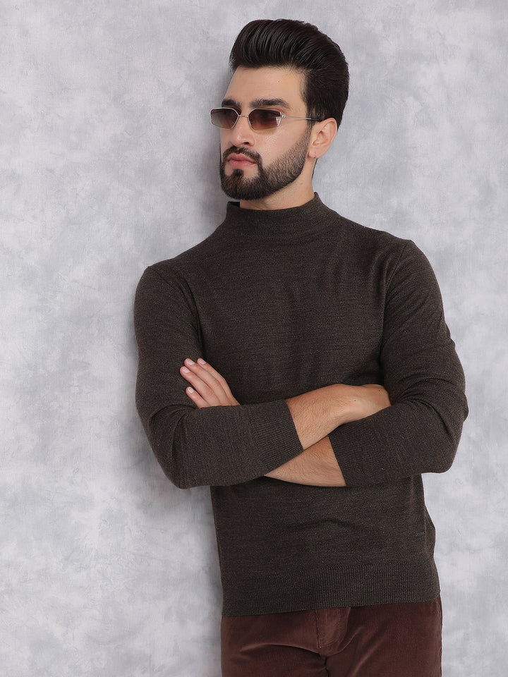 Brown Sweater-Men Sweaters-Crimsoune Club