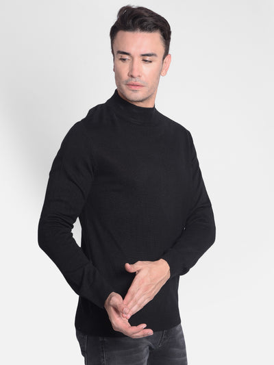 Black Sweater-Men Sweaters-Crimsoune Club