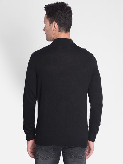 Black Sweater-Men Sweaters-Crimsoune Club