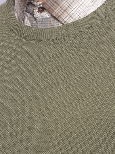 Olive Sweater-Men Sweaters-Crimsoune Club