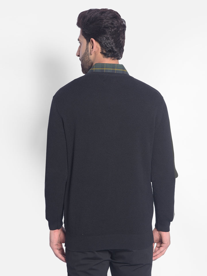 Black Sweater-Men Sweaters-Crimsoune Club