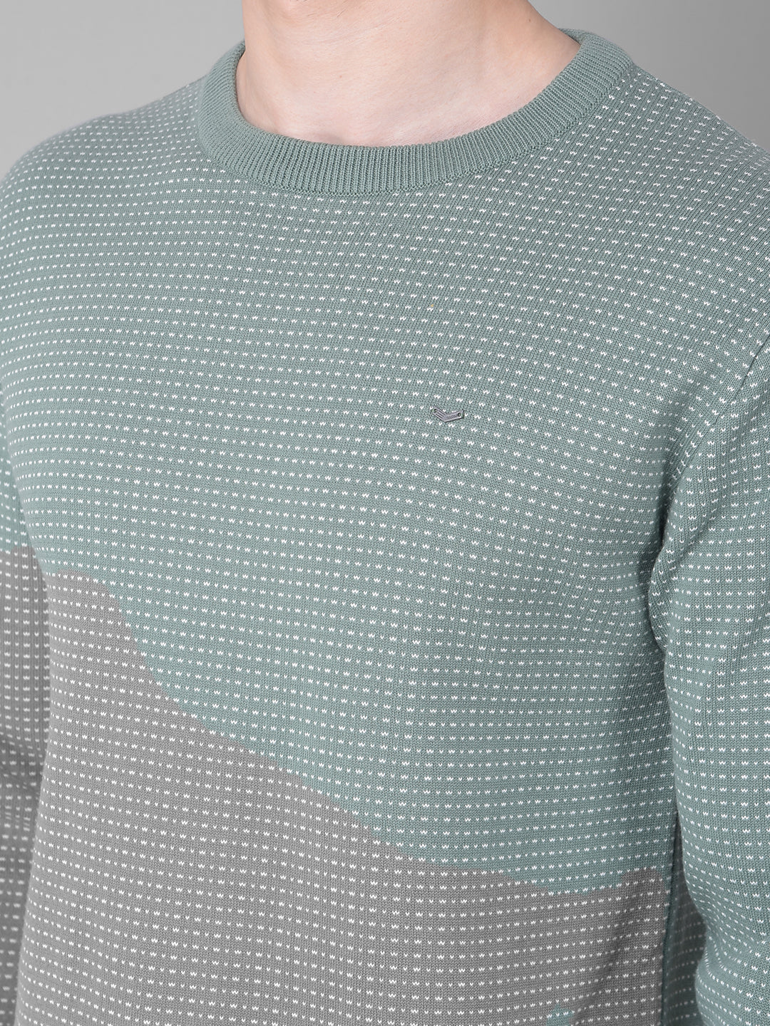 Green Printed Sweater-Men Sweaters-Crimsoune Club