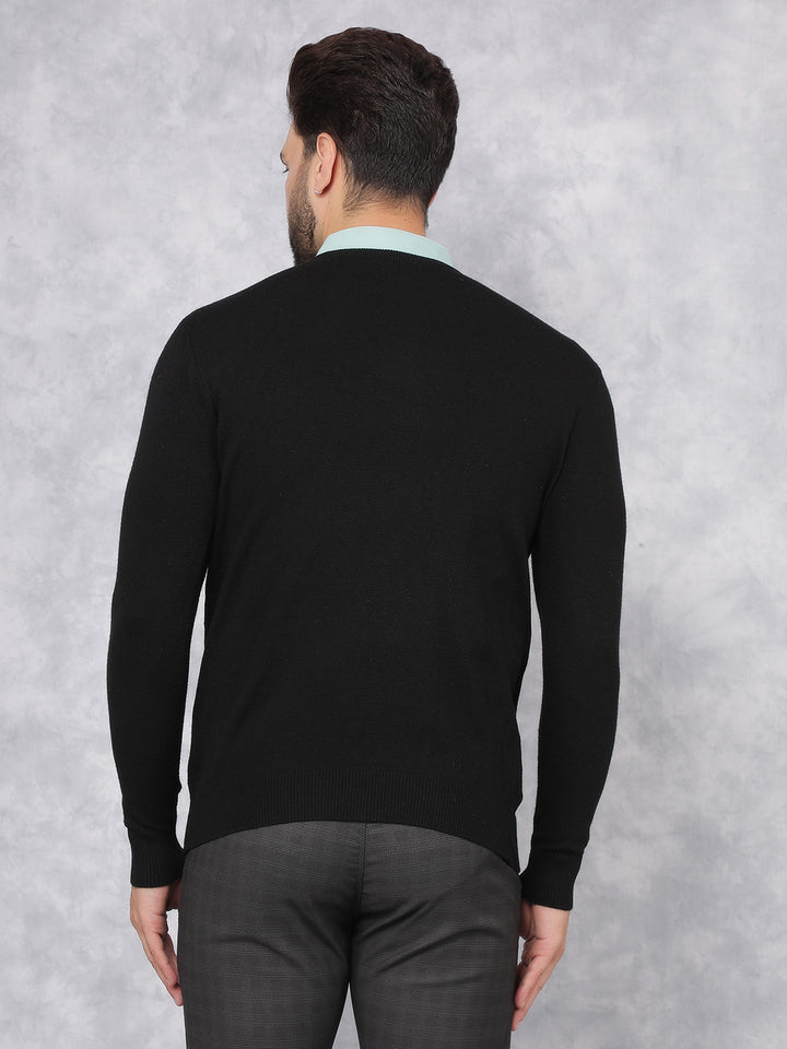 Black Sweater-Men Sweaters-Crimsoune Club