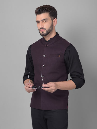 Wine Waistcoat-Men Waistcoats-Crimsoune Club