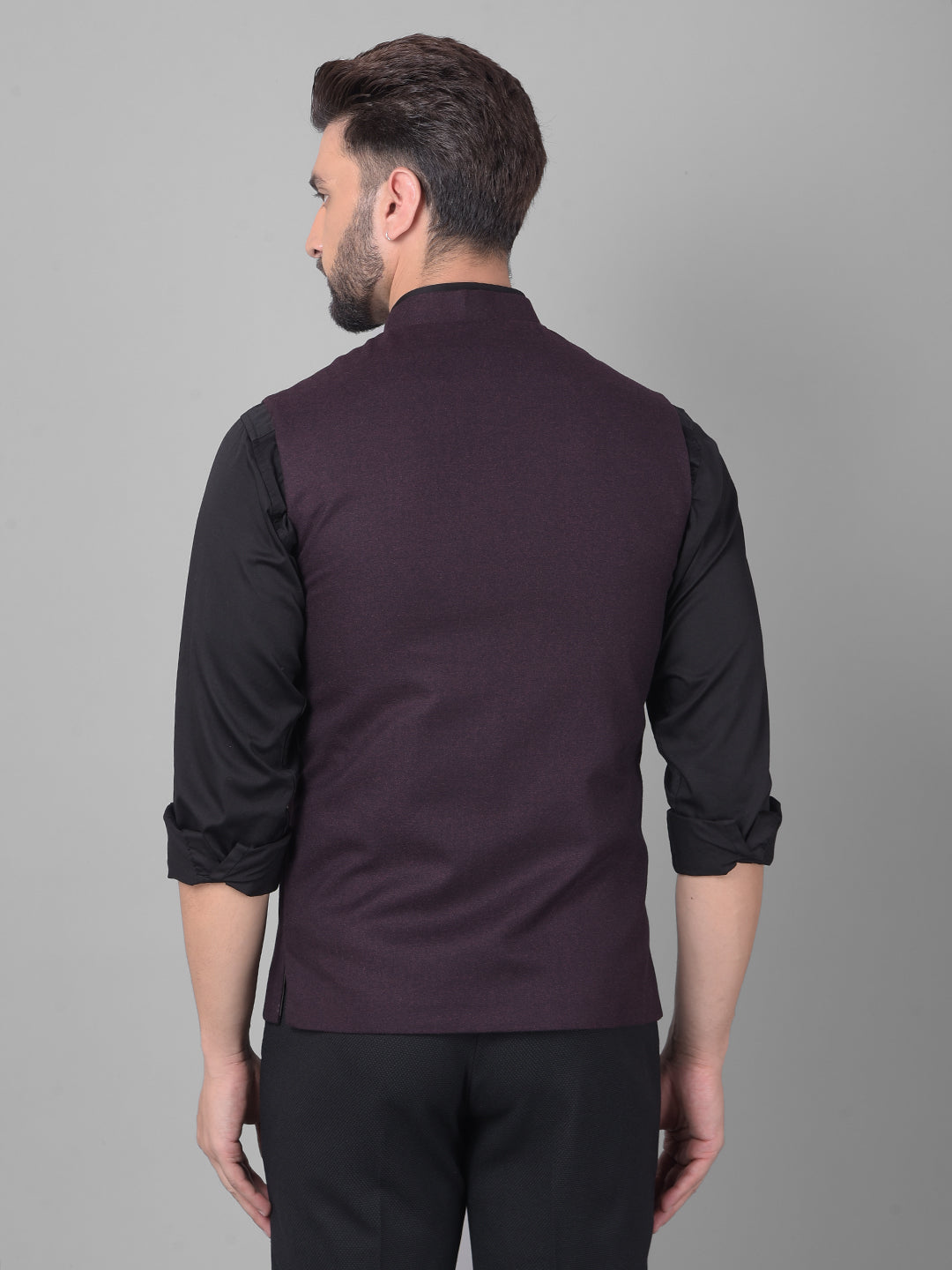 Wine Waistcoat-Men Waistcoats-Crimsoune Club
