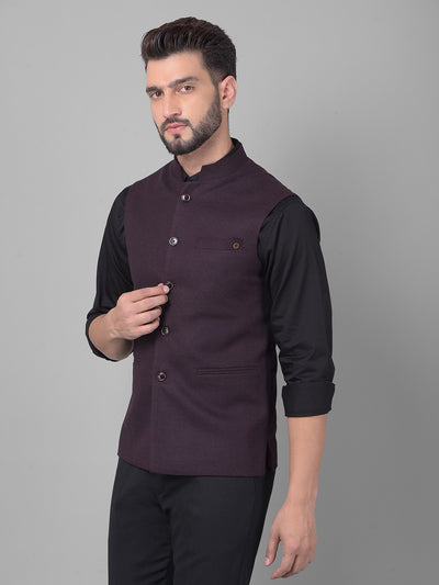 Wine Waistcoat-Men Waistcoats-Crimsoune Club