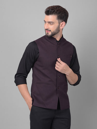 Wine Waistcoat-Men Waistcoats-Crimsoune Club