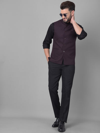 Wine Waistcoat-Men Waistcoats-Crimsoune Club