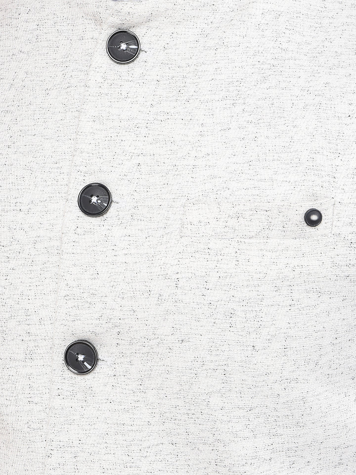White Printed Waist Coat-Men Waistcoats-Crimsoune Club