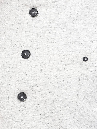 White Printed Waist Coat-Men Waistcoats-Crimsoune Club