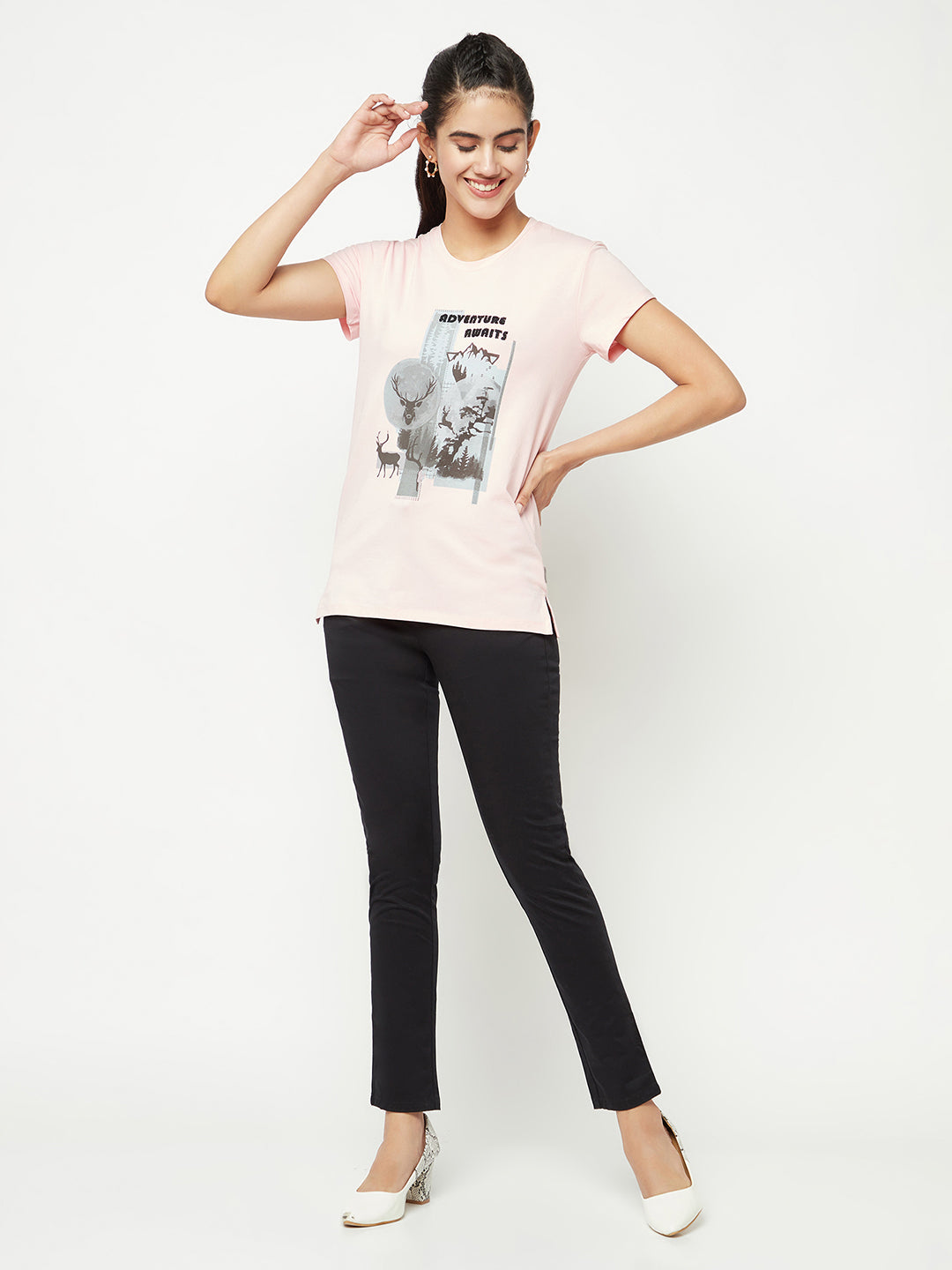 Black Straight Trousers-Women Trousers-Crimsoune Club