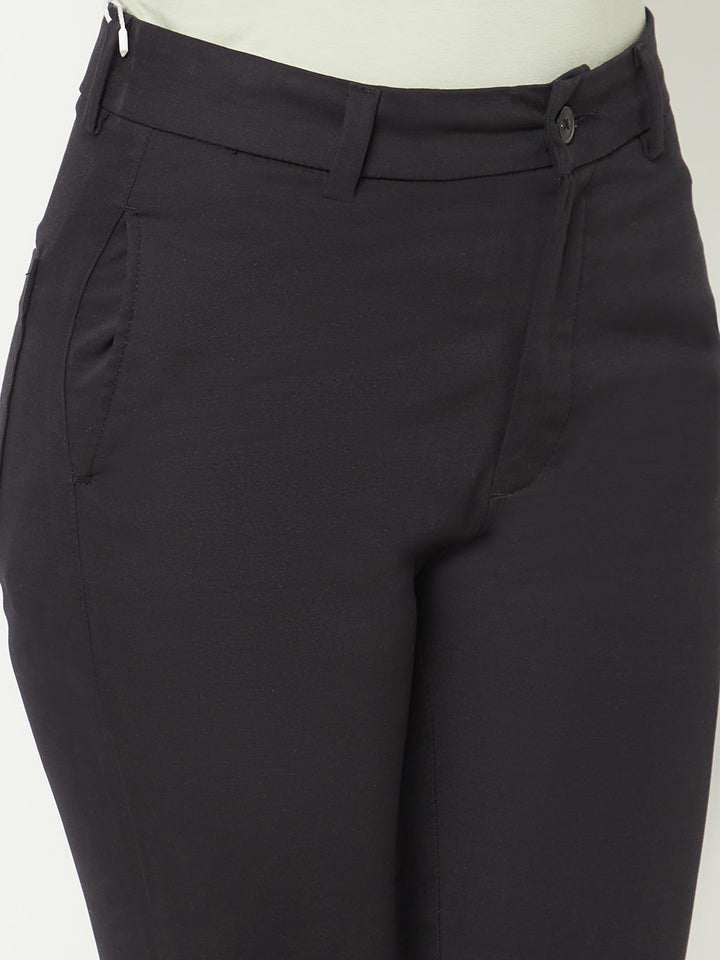 Classic Black Trousers-Women Trousers-Crimsoune Club