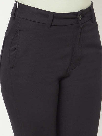 Classic Black Trousers-Women Trousers-Crimsoune Club