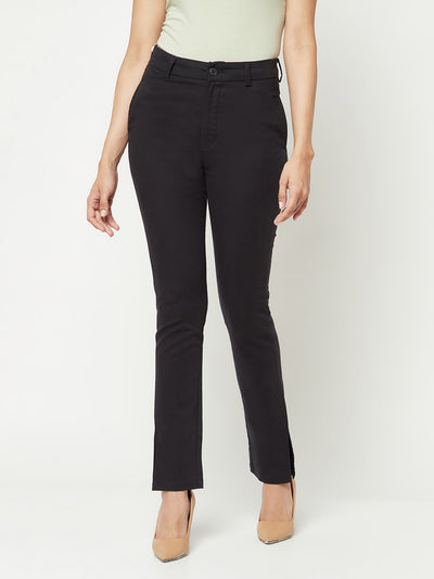 Classic Black Trousers-Women Trousers-Crimsoune Club