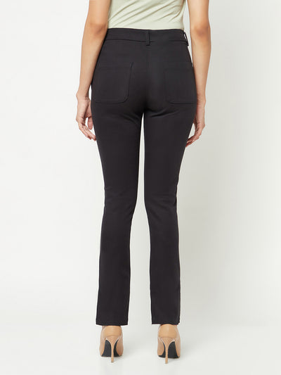 Classic Black Trousers-Women Trousers-Crimsoune Club
