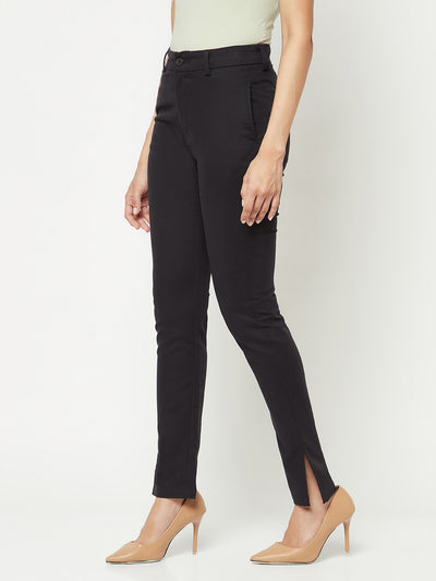 Classic Black Trousers-Women Trousers-Crimsoune Club