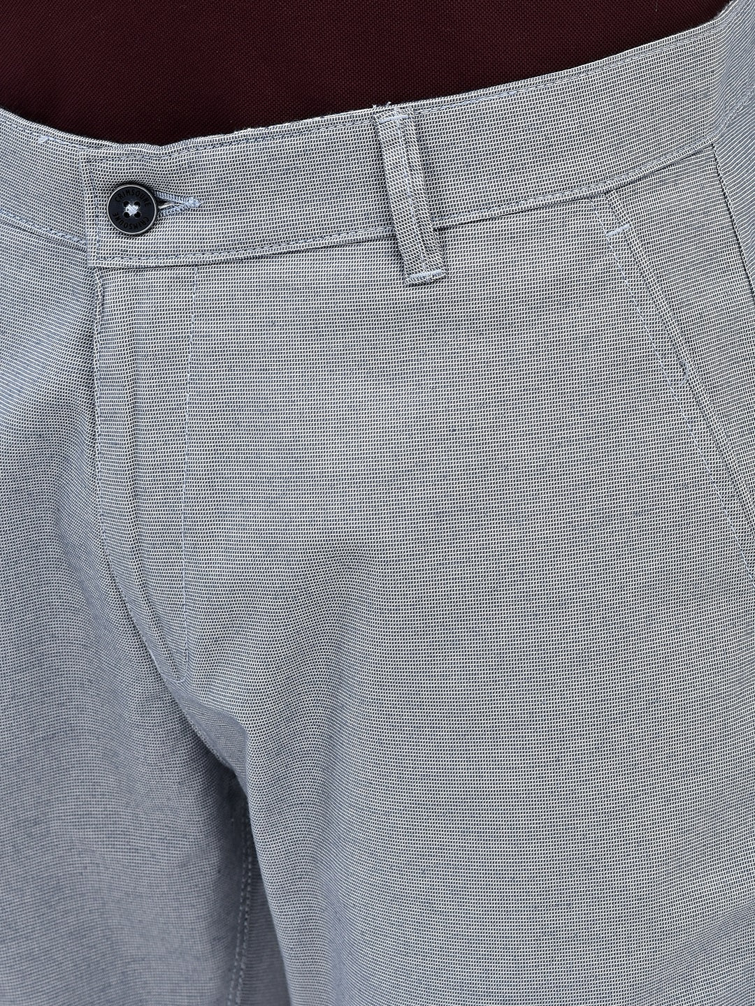 Blue Textured Trousers-Men Trousers-Crimsoune Club