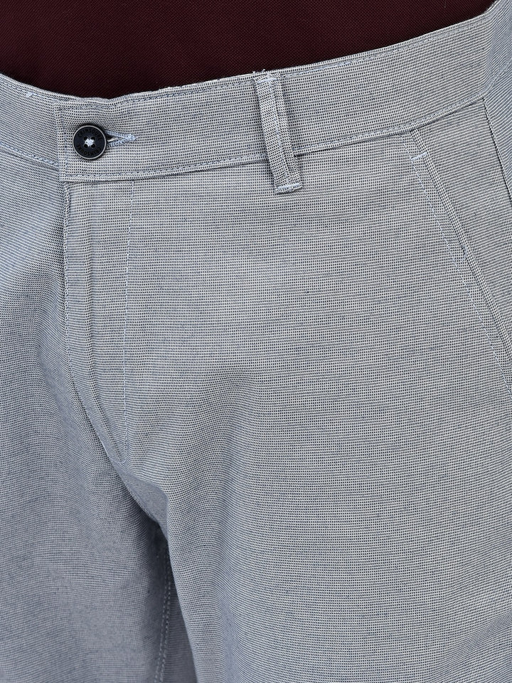 Blue Textured Trousers-Men Trousers-Crimsoune Club