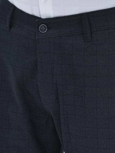 Printed Navy Blue Trousers-Men Trousers-Crimsoune Club