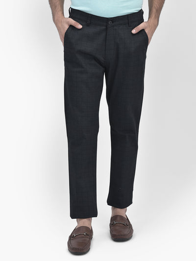 Printed Black Trousers-Men Trousers-Crimsoune Club