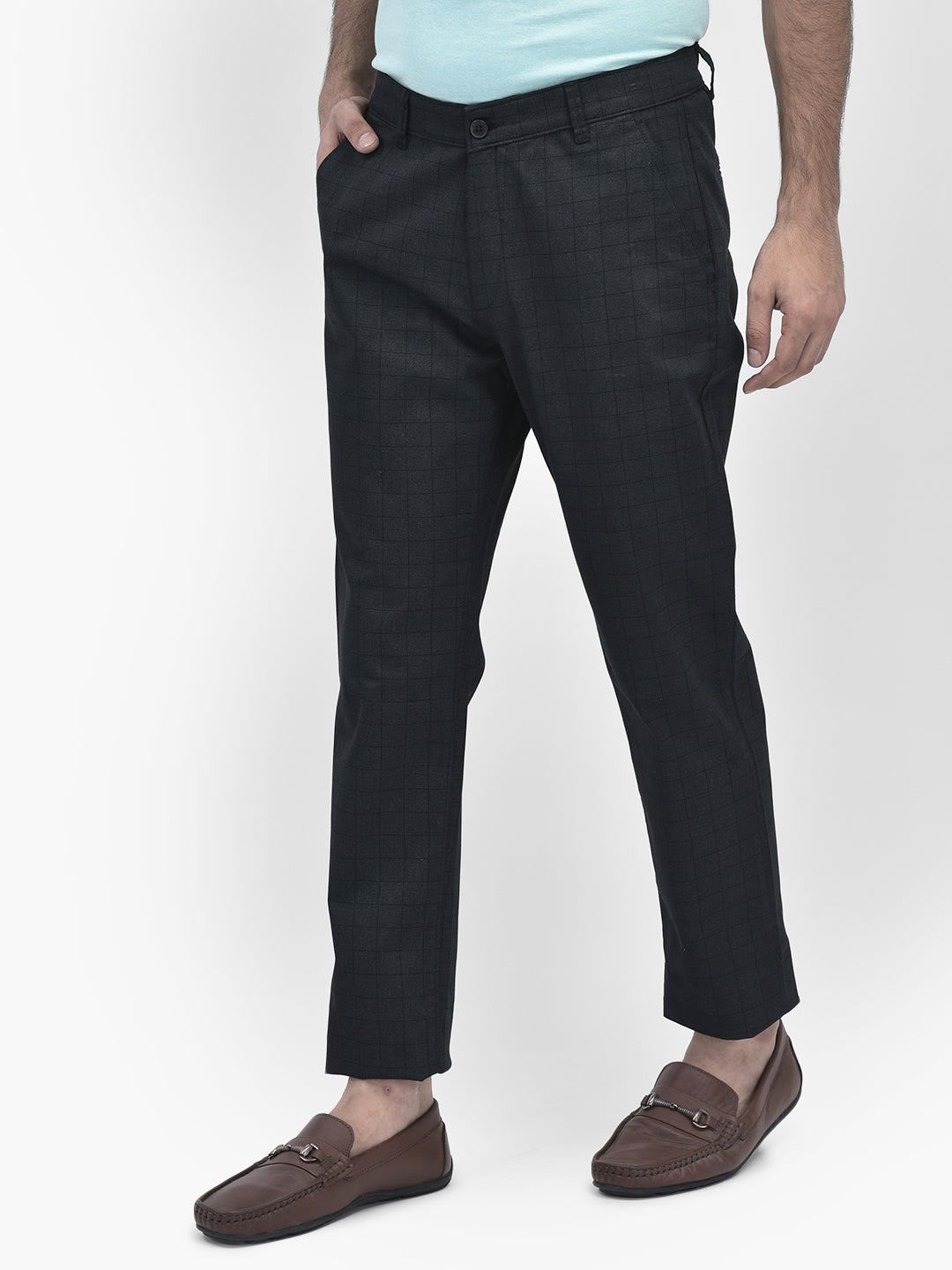 Printed Black Trousers-Men Trousers-Crimsoune Club