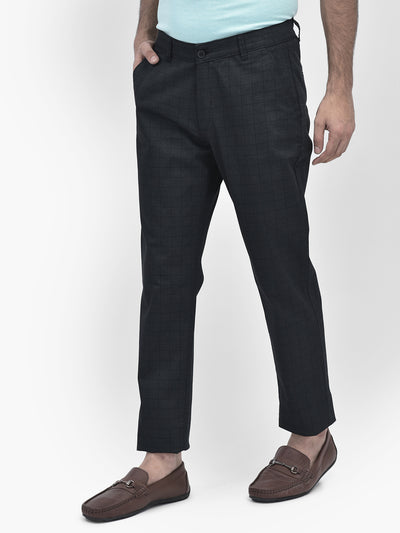 Printed Black Trousers-Men Trousers-Crimsoune Club