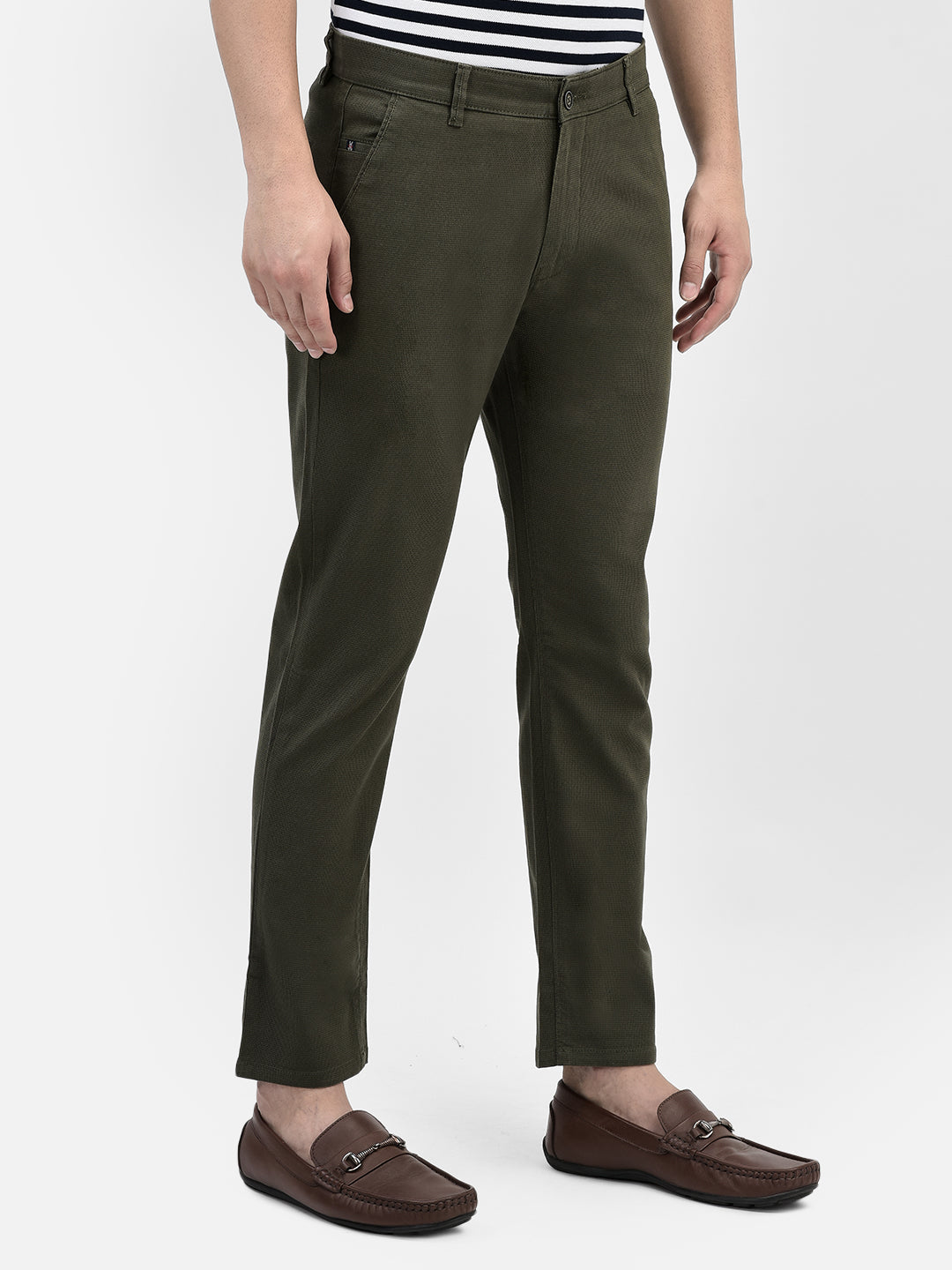 Olive Trousers-Men Trousers-Crimsoune Club