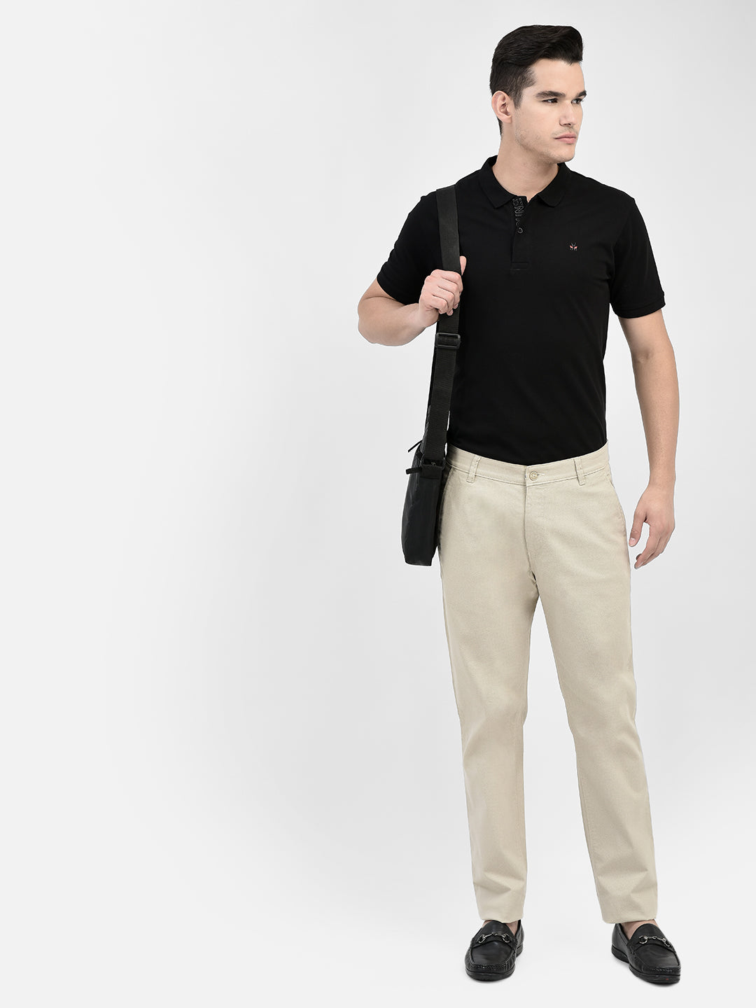 Beige Trousers-Men Trousers-Crimsoune Club