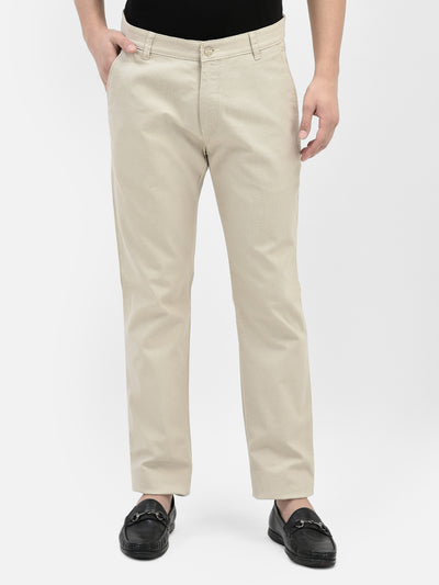 Beige Trousers-Men Trousers-Crimsoune Club