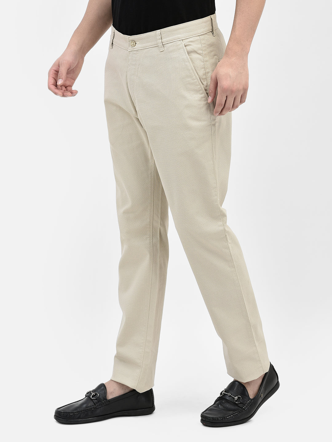 Beige Trousers-Men Trousers-Crimsoune Club