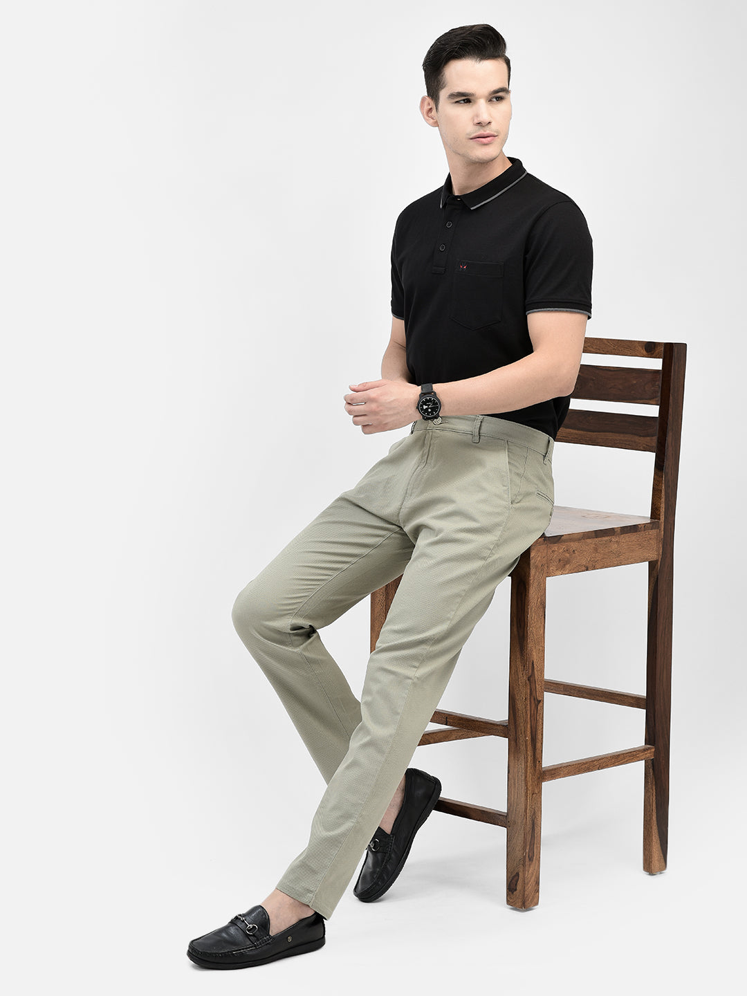 Olive Trousers-Men Trousers-Crimsoune Club