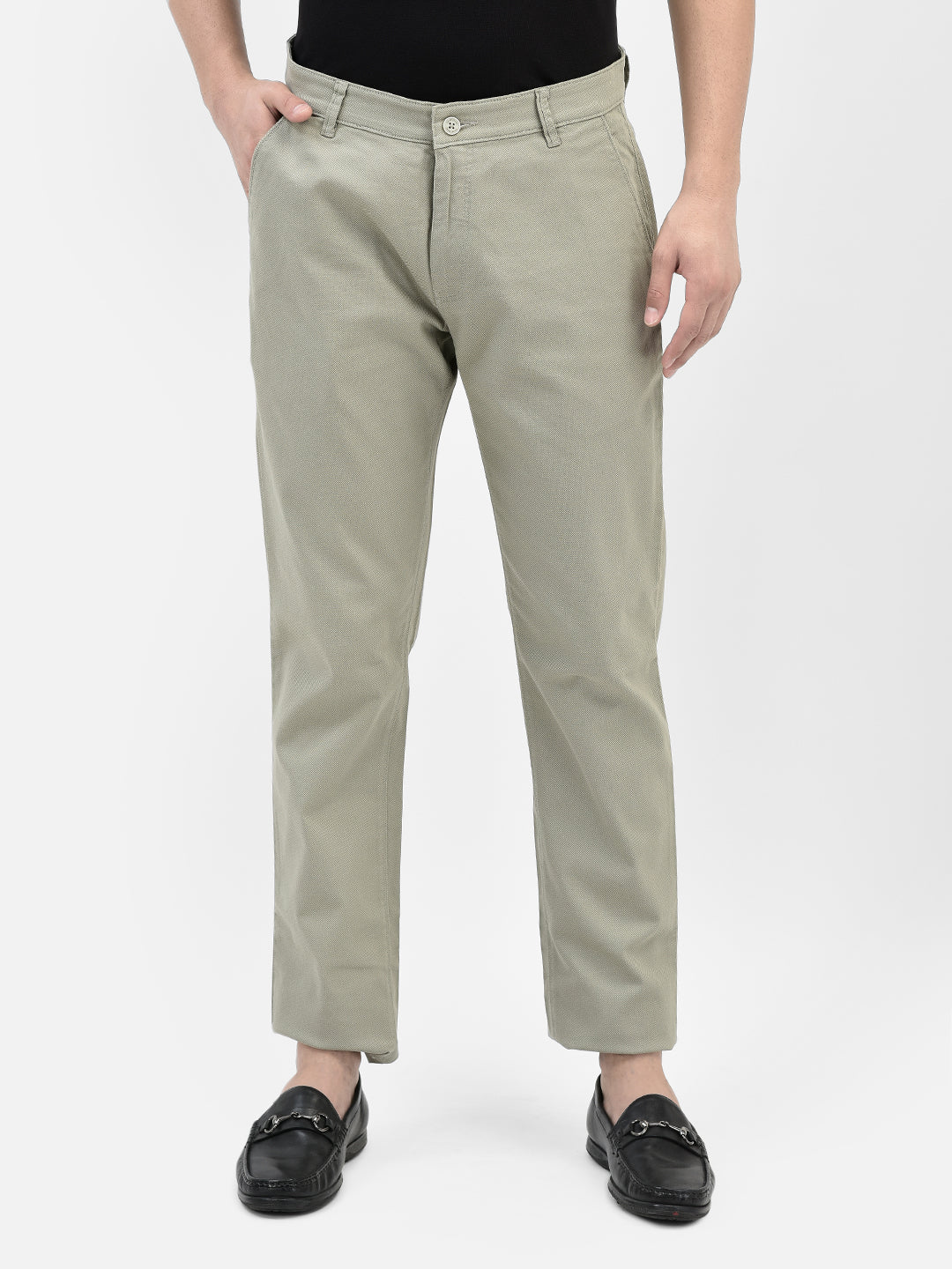 Olive Trousers-Men Trousers-Crimsoune Club