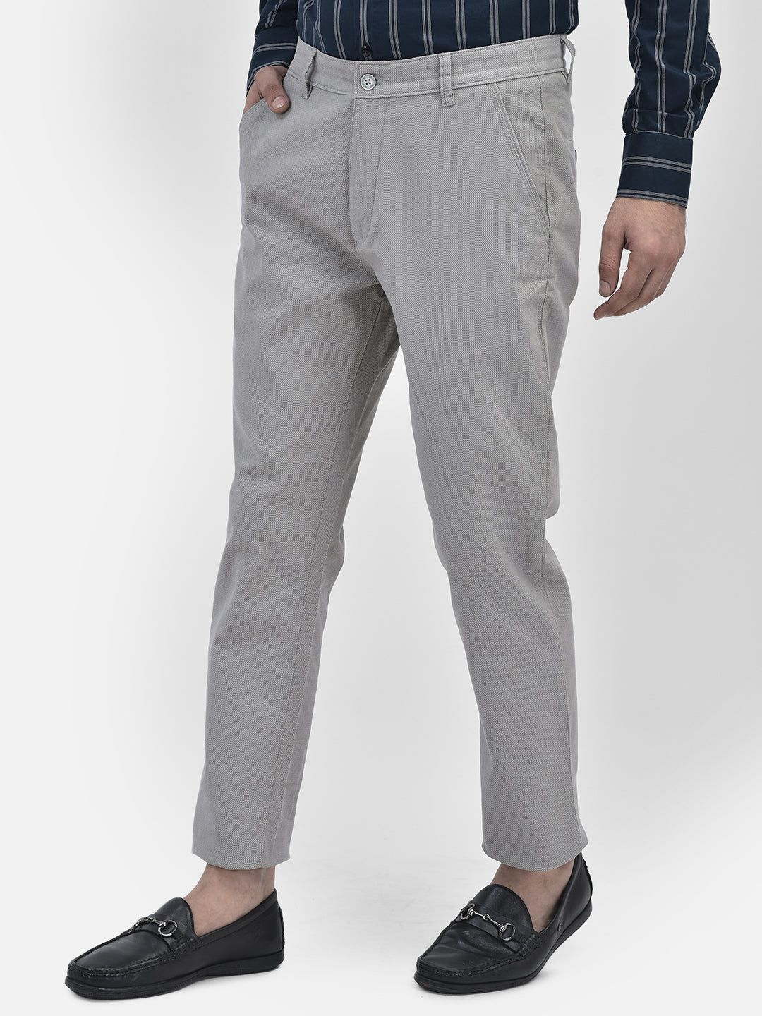 Grey Trousers-Men Trousers-Crimsoune Club