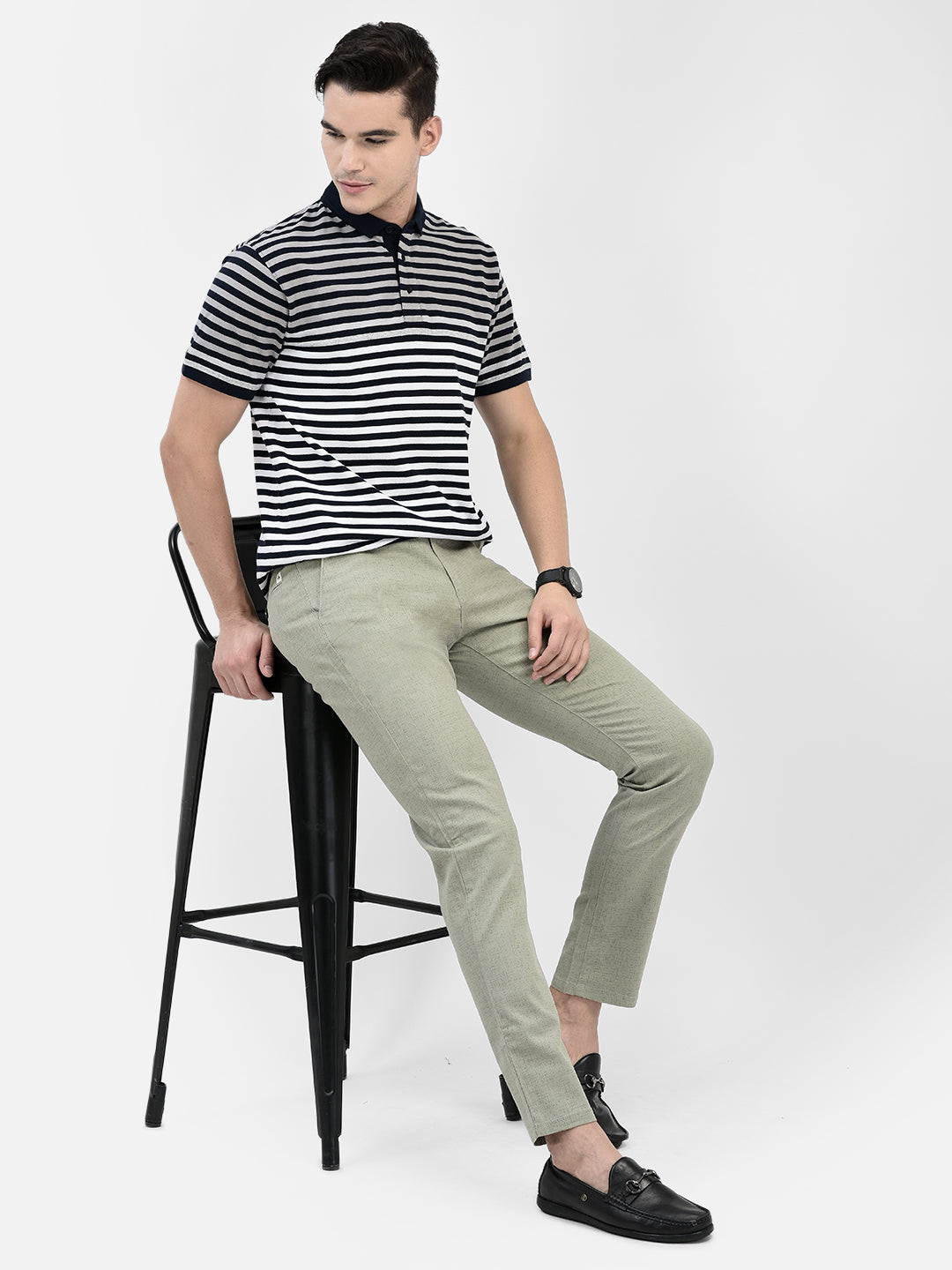 Printed Green Trousers-Men Trousers-Crimsoune Club